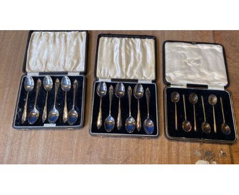  Sale Item:    3 SILVER TEA SPOONS & COFFEE SPOONS  Vat Status:   No Vat   Buyers Premium:  This lot is subject to a Buyers P