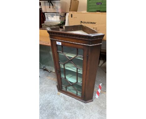  Sale Item:    OAK WALL CORNER CABINET (AF)   Vat Status:   No Vat   Buyers Premium:  This lot is subject to a Buyers Premium