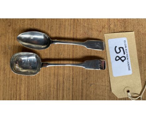  Sale Item:    ABERDEEN SILVER JAM SPOON WJ &amp; TEASPOON GJ  Vat Status:   No Vat   Buyers Premium:  This lot is subject to