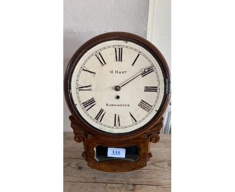  Sale Item:    LONDON FUSEE WALL CLOCK H HART KENSINGTON (AF)  Vat Status:   No Vat   Buyers Premium:  This lot is subject to