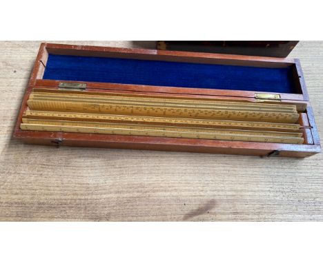 Sale Item:    MAHOGANY BOX WITH RULERS (AF)   Vat Status:   No Vat   Buyers Premium:  This lot is subject to a Buyers Premiu