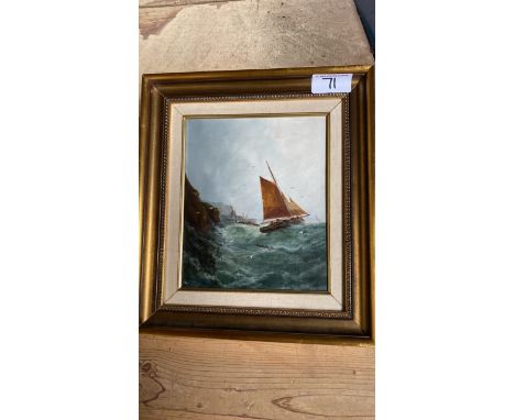  Sale Item:    OIL PAINTING-FYFES IN A STORMY SEA  Vat Status:   No Vat   Buyers Premium:  This lot is subject to a Buyers Pr
