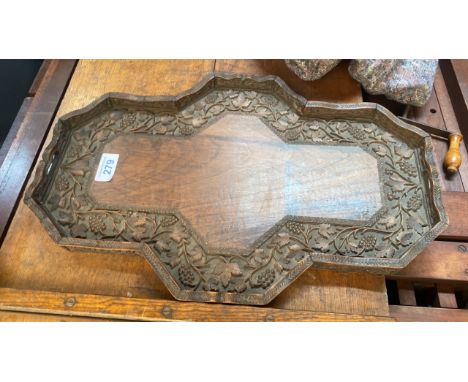  Sale Item:    CARVED WOODEN TRAY (AF)   Vat Status:   No Vat   Buyers Premium:  This lot is subject to a Buyers Premium of 1