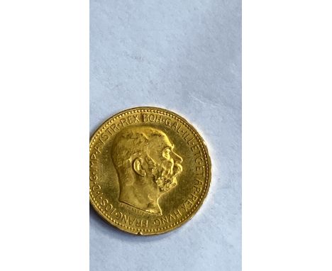  Sale Item:    CORONA 20 FR GOLD COIN 1915   Vat Status:   No Vat   Buyers Premium:  This lot is subject to a Buyers Premium 
