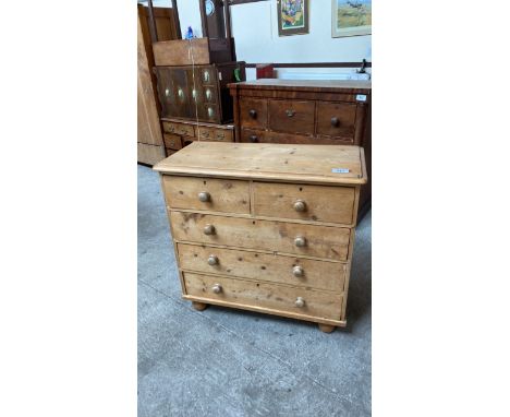  Sale Item:    PINE 2 OVER 3 CHEST DRAWERS (AF)   Vat Status:   No Vat   Buyers Premium:  This lot is subject to a Buyers Pre