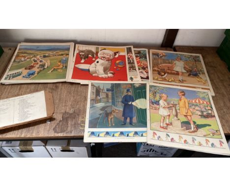  Sale Item:    BOX VINTAGE SCHOOL POSTERS ETC (AF)  Vat Status:   No Vat   Buyers Premium:  This lot is subject to a Buyers P