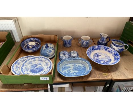  Sale Item:    2 BOXES BLUE &amp; WHITE WARE (AF)   Vat Status:   No Vat   Buyers Premium:  This lot is subject to a Buyers P