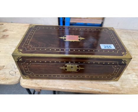  Sale Item:    BRASS BOUND LAP DESK (AF)   Vat Status:   No Vat   Buyers Premium:  This lot is subject to a Buyers Premium of