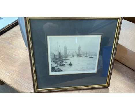  Sale Item:    ORIGINAL DRYPOINT LONDON TOWER BRIDGE ROWLAND L LANGMAID  Vat Status:   No Vat   Buyers Premium:  This lot is 