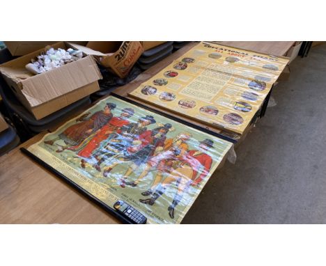  Sale Item:    2 EDUCATIONAL SCROLL MAPS- TEA &amp; HISTORY (AF)  Vat Status:   No Vat   Buyers Premium:  This lot is subject
