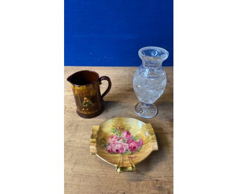  Sale Item:    ROYAL DOULTON JUG ROYAL WINTON CUT GLASS VASE (AF)  Vat Status:   No Vat   Buyers Premium:  This lot is subjec