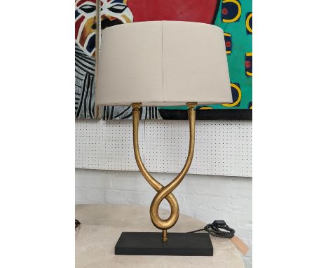 PORTA ROMANA ORGANIC LOOP TABLE LAMP, 70cm tall including shade. 