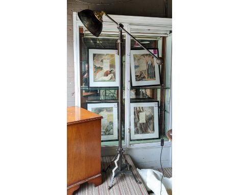 FLOOR LAMP, 233cm at tallest approx, industrial style. 