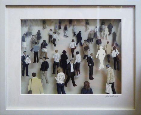 STEVEN MARSHALL (British, b.1967) 'Gaswork (Mill Road)', 2003, enamel on layered glasses, signed and dated on the front mount