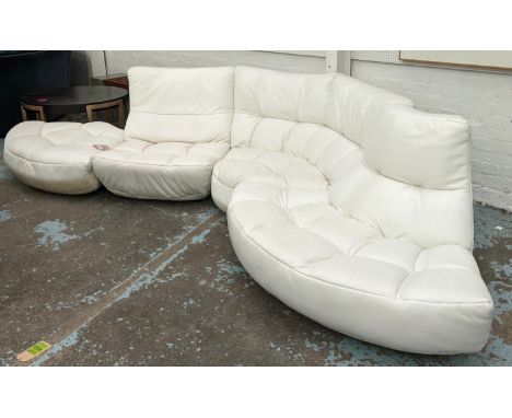 CHATEAU D'AX SILHOUETTE MODULAR SOFA, 400cm W, with two sass and belle scatter cushions. 