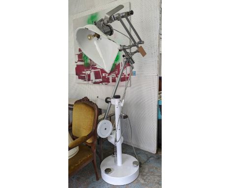 FLOOR LAMP, counter poise design, late 20th century, 220cm H. 