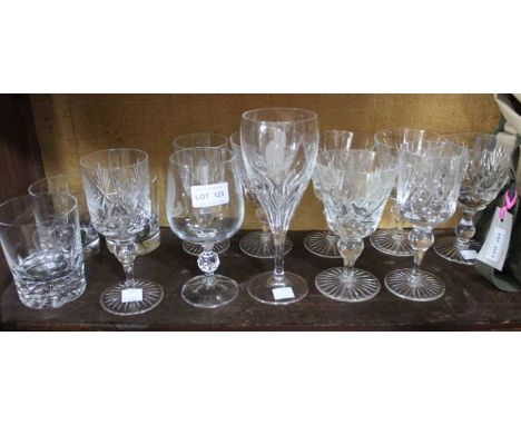 Bugatti - 13 various cut glass drinking glasses, owners club awards