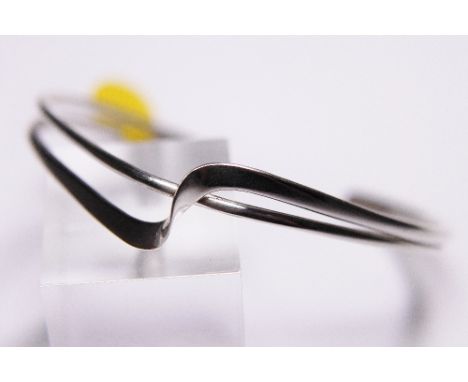 Sterling silver solid Georg Jensen style bangle 