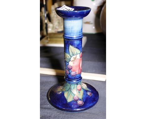 Large Moorcroft Finches and Fruit single candlestick