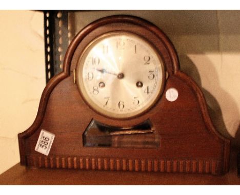 Edwardian mahogany chiming mantel clock A/F