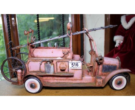 Tinplate vintage style fire engine