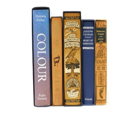 Folio Society Books. Defoe (Daniel), Robinson Crusoe, Conrad (Joseph), Heart of Darkness, Darwin (Charles), On The Origin Of 