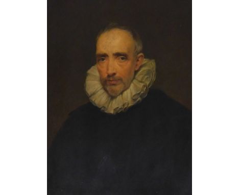 Follower of Anthony Van Dyck, portrait of Cornelis van der Geest, 19thC, oil on canvas, 62cm x 46cm.