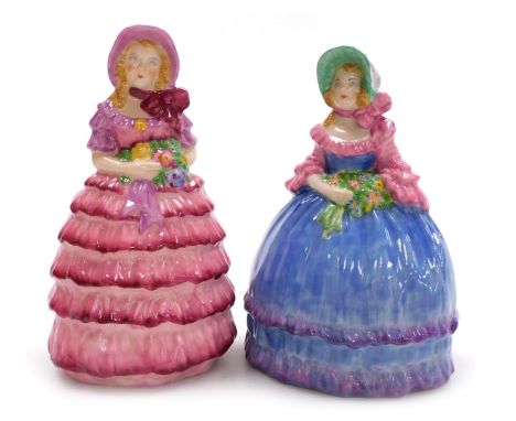 Two Goss porcelain figures, modelled as Bridesmaid and Gwenda.