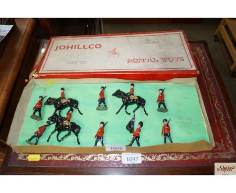 A box of Johillco model soldiers