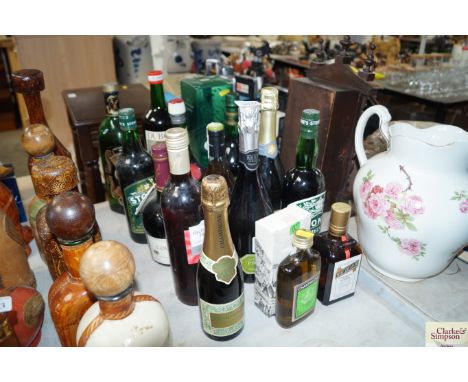 A collection of alcohol to include Prosecco; Cognac etc
