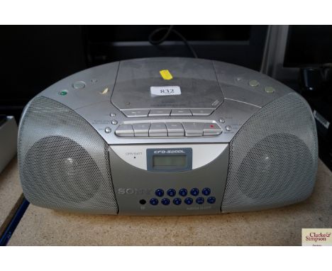 A Sony CD radio cassette recorder