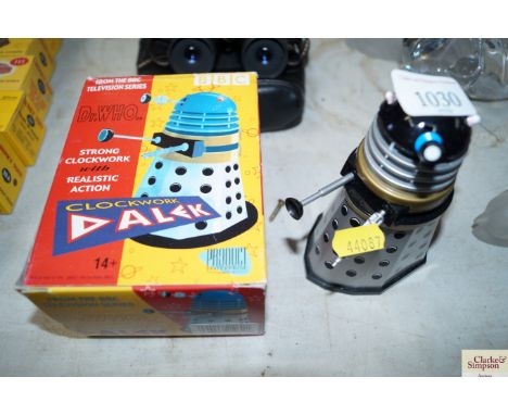 A clockwork tin plate Dalek from the BCC TV series Dr Who