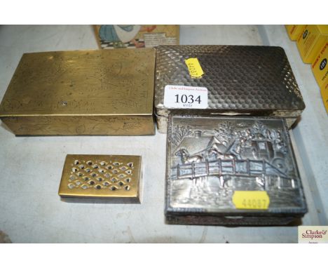 Four various trinket boxes 