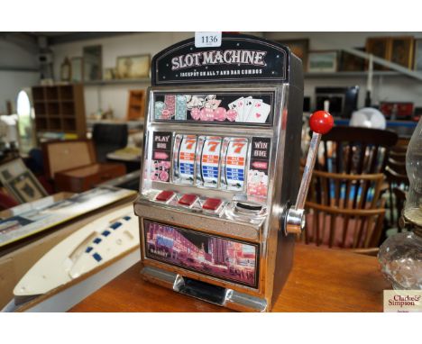 A toy slot machine