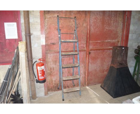 A metal step ladder