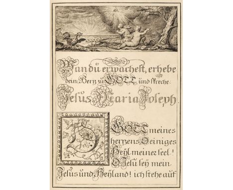 [Kaukol, Maria Joseph Clemens]. Christliche Seelen-Schatz ausserlesener gebetter, [Bonn, 1729], 128 engraved leaves including