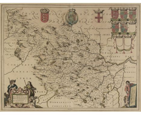 * Yorkshire. Blaeu (Johannes), Ducatus Eboracensis pars Occidentalis: The West Riding of Yorkshire, circa 1648, engraved map 
