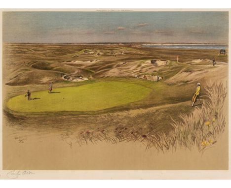 * Aldin (Cecil, 1870 - 1935). The Links, published by Eyre &amp; Spottiswoode Ltd, colour photolithograph, signed in pencil b