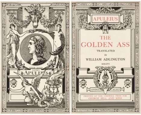 Apuleius. The Golden Ass, translated by William Adlington, Chiswick Press: George Bell &amp; Son, 1904, woodcut architectural