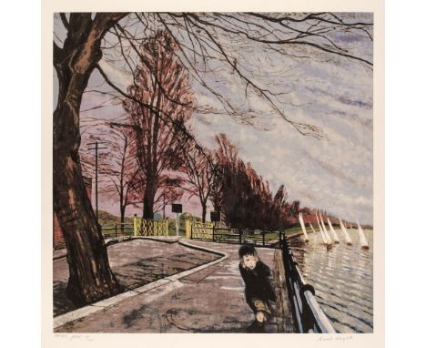 * Weight (Carel, 1908-1997). Child's Wonderment, 14 colour screenprint, showing a child head in hands standing by the edge of