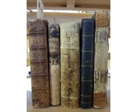 Manuscript volumes. A group of 5 assorted manuscript volumes, 18th &amp; 19th century, one titled ‘Explication de l’ordonnanc