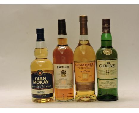Assorted Whisky to include one bottle each: Aberlour, Highland Single Malt Scotch Whisky, 10 Year Old, (boxed); Glenmorangie,