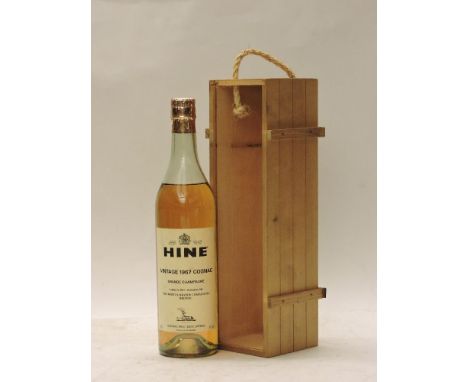 Hine Cognac, 1967, landed 1969, bottled 1986, one bottle (boxed)