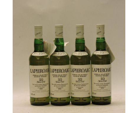 Laphroaig, Single Islay Malt Scotch Whisky, 10 Years Old, four bottles (all boxed)