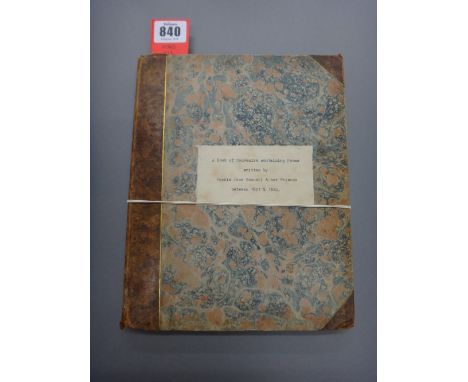POETRY - manuscript book with typescript label 'A Book of Souvenirs containing Poems / written by / Sophia Jane Bonnell & her