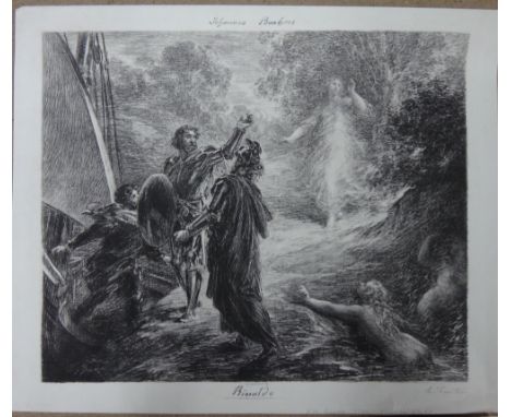 Henri Fantin Latour (1836-1904), Rinaldo, lithograph, signed in pencil; together with a further lithograph by the same hand w