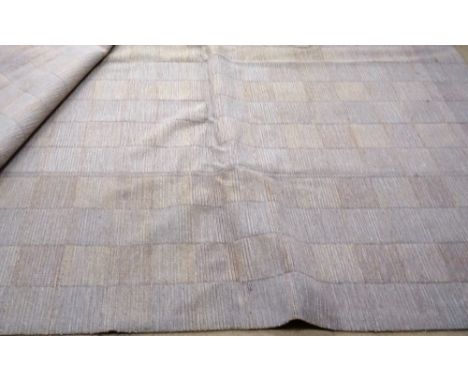 A very large machine made wool carpet by V'soske, of mottle grey and brown tiled design, 513cm x 483cm (a.f).