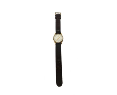 A Rolex 9ct gold circular cased gentleman's wristwatch, the signed jeweled movement detailed 'Montres Rolex SA Geneva Swiss N