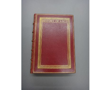 PALLISER (MRS. F.B) - History of Lace.  First Edition. engraved pictorial & decorated title & 17 plates (mostly on coloured b