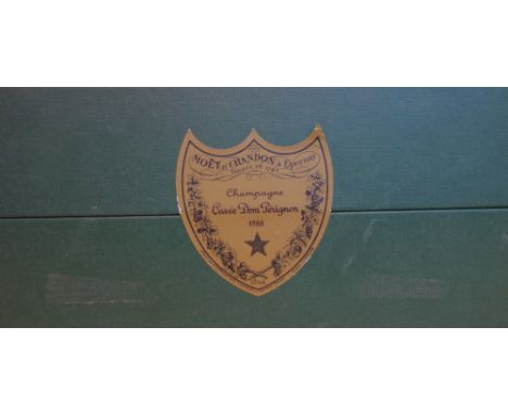 One bottle of 1988 Dom Perignon vintage champagne, boxed.